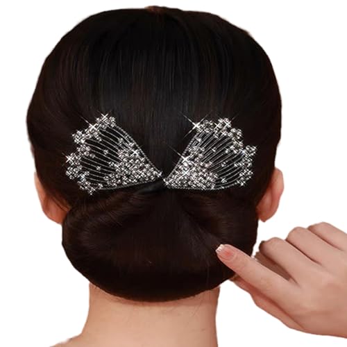 Ball-Haarspangen, Dutt-Roller, faule Lockenwickler, Strass-Blumen-Haarspange, elegante Haarspange für Damen, Duttmacher-Haarnadel, einfaches und schnelles Lockenwerkzeug (Typ 12) von Generisch