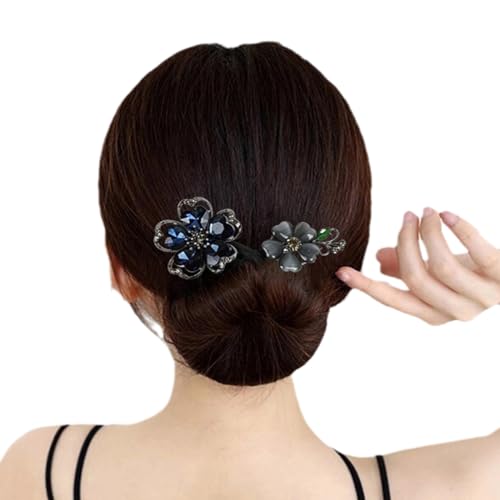 Ball-Haarspangen, Dutt-Roller, faule Lockenwickler, Strass-Blumen-Haarspange, elegante Haarspange für Damen, Duttmacher-Haarnadel, einfaches und schnelles Lockenwerkzeug (Typ 3) von Generisch