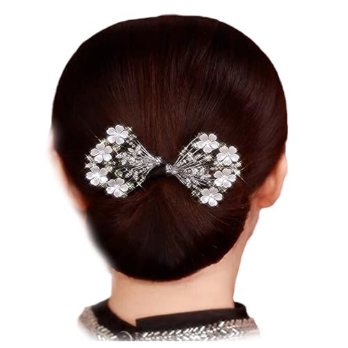 Ball-Haarspangen, Dutt-Roller, faule Lockenwickler, Strass-Blumen-Haarspange, elegante Haarspange für Damen, Duttmacher-Haarnadel, einfaches und schnelles Lockenwerkzeug (Typ 4) von Generisch