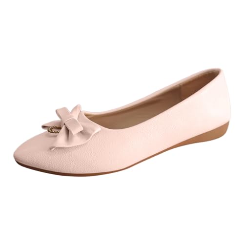Ballerina Ballerinas Damen Elegant Balerinaschuhe Flats Schuhe Leichte Mädchen Mittelalter Brautschuhe Flach Flache Zum Kleid Für Tanzschuhe Sommer Bequeme Frühling Und Bequem Damenschuhe Hausschuhe von Generisch