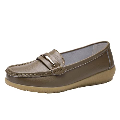Ballerina Ballerinas Damen Schwarz Flache Schuhe Zum Kleid Elegant Und Bequem Für Frühling Balerinaschuhe Mädchen Mittelalter Super Weiche Bequeme Leder Sommer Leichte Brautschuhe Flach Hausschuhe von Generisch