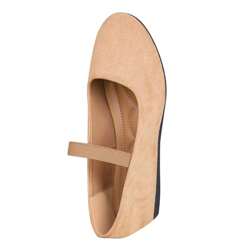 Ballerina Schuhe Mädchen Tanzschuhe Damen Mary Jane Schuhe Damen Sommerschuhe Freizeitschuhe Halbschuhe Bootsschuhe Orthopädische Schuh Trekkingschuhe Wanderschuhe Leichte Bequeme Atmungsaktiv von Generisch