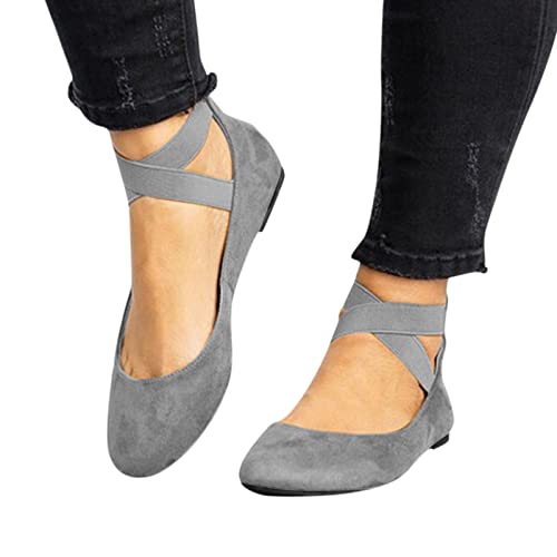 Ballerinas Damen Balerinaschuhe Mittelalter Flache - Pumps Knöchelriemen Gymnastikschuhe Mädchen Passform Ballerina Elegant Schlupfschuhe Mit Verstellbarem Brautschuhe Mary Jane Halbschuhe Schwarze von Generisch