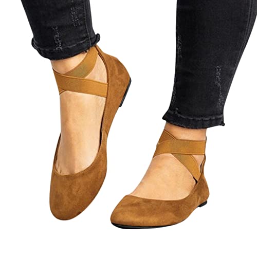 Ballerinas Damen Balerinaschuhe Mittelalter Flache - Pumps Knöchelriemen Gymnastikschuhe Mädchen Passform Ballerina Elegant Schlupfschuhe Mit Verstellbarem Brautschuhe Mary Jane Halbschuhe Schwarze von Generisch