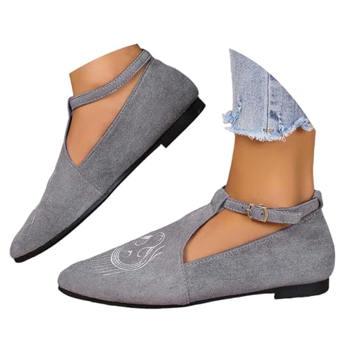 Ballerinas Damen Balerinaschuhe Mittelalter Flache Sommerschuhe Mädchen Bequem Samtschuhe Weite H Trachtenschuhe Elegant Outdoor Gymnastikschuhe Freizeitschuhe Walkingschuhe von Generisch