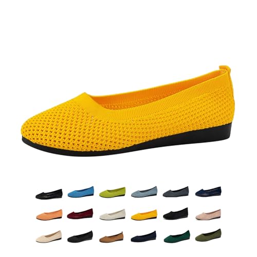 Ballerinas Damen Ballerina Schuhe Sommerschuhe Flache Barfußschuhe Halbschuhe mit Trachten Design für Frauen Mädchen Bequeme Elegant Freizeit Sportliche Espadrilles Dirndl Barfuß Freizeitmoden Sommer von Generisch