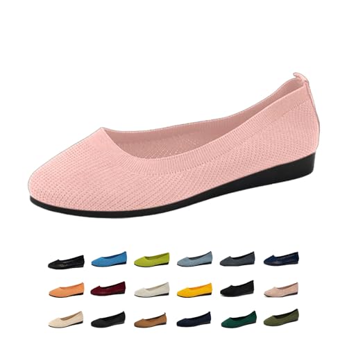 Ballerinas Damen Ballerina Schuhe Sommerschuhe Flache Barfußschuhe Halbschuhe mit Trachten Design für Frauen Mädchen Bequeme Elegant Freizeit Sportliche Espadrilles Dirndl Barfuß Freizeitmoden Sommer von Generisch