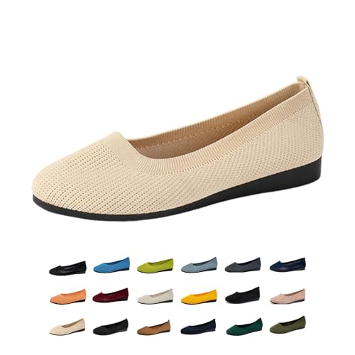 Ballerinas Damen Ballerina Schuhe Sommerschuhe Flache Barfußschuhe Halbschuhe mit Trachten Design für Frauen Mädchen Bequeme Elegant Freizeit Sportliche Espadrilles Dirndl Barfuß Freizeitmoden Sommer von Generisch