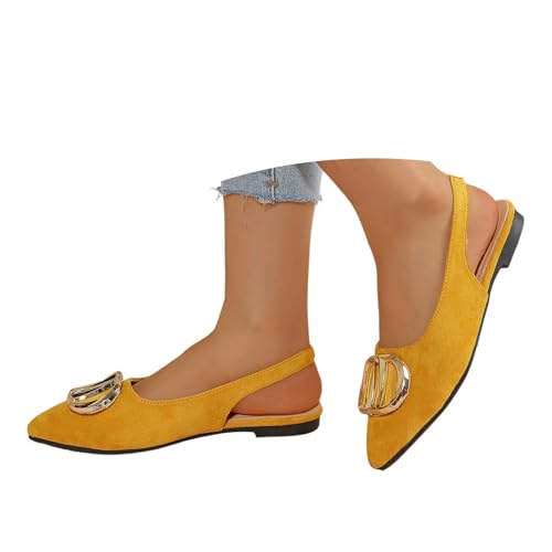 Ballerinas Damen Ballettschuhe Flache Schuhe Pumps Sommer Ballettschläppchen Elegante Tanzschuhe Niedrige Absätze Geschlossen Abendkleid Flatform Freizeit Damenschuhe Party von Generisch