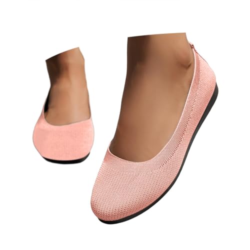 Ballerinas Damen Bequem Slip On Ballerina Schuhe rutschfest Flache Stricken Sommerschuhe Trachtenschuhe Sommer Elegant Dirndlschuhe Weiche Sportlich Tanzschuhe Frauen, 36-43EU von Generisch
