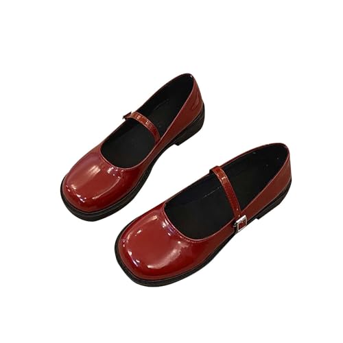 Ballerinas Damen Flach, Mary Jane Halbschuhe Für Damen Freizeit Loafer Niedriger Absatz Abendschuhe Slip On Plateauschuhe Chunky Pumps Lolita Damenschuhe Bequem Lederschuhe Elegant Kleid Schuhe Ballerinas Damen Flach, Mary Jane Halbschuhe Für Damen Freizeit Loafer Niedriger Absatz Abendschuhe Slip On Plateauschuhe Chunky Pumps Lolita Damenschuhe Bequem Lederschuhe Elegant Kleid Schuhe von Generisch