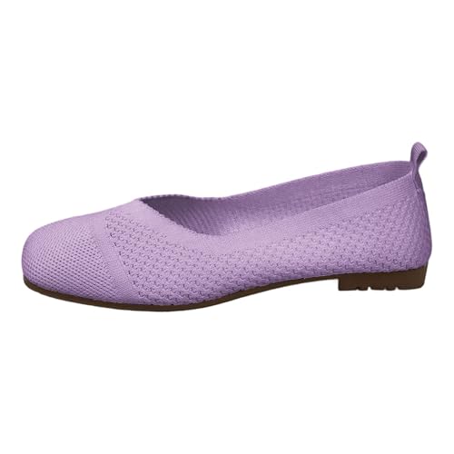 Ballerinas Damen Flache Schuhe Slip On Schuhe Pumps Breite Füße Freizeitschuhe für Frauen Sommerschuhe Bequeme Weiche Sohle Wanderschuhe Halbschuhe Arbeitsschuhe für Büro Alltag von Generisch