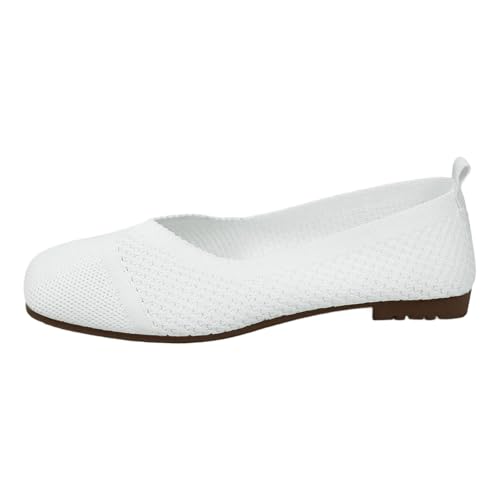 Ballerinas Damen Flache Schuhe Slip On Schuhe Pumps Breite Füße Freizeitschuhe für Frauen Sommerschuhe Bequeme Weiche Sohle Wanderschuhe Halbschuhe Arbeitsschuhe für Büro Alltag von Generisch