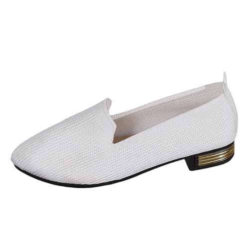 Ballerinas Damen Schlupfschuhe Atmungsaktiv Lochmuster Ballerina Schuhe Freizeit Pumps Leichte Elegant Damenschuhe Flache Stricken Arbeit Ballettschuhe Trachtenschuhe von Generisch