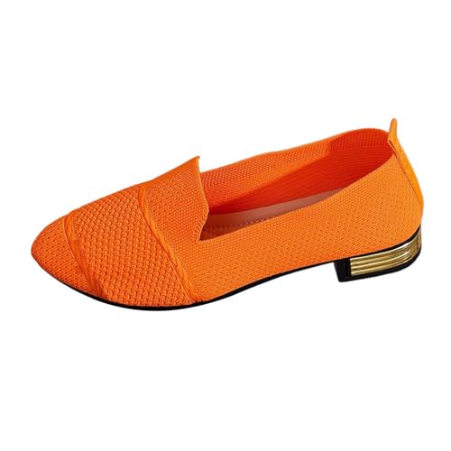 Ballerinas Damen Slip On Strick Kleid Flache Schuhe Pumps Bequem Ballerina Atmungsaktiv Leicht Sommerschuhe Damenchuhe Elegant Walking für Frauen Trachtenschuhe von Generisch