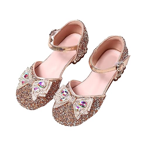 Ballerinas Mädchen Bow Crystal High Heel Schuhe Glitzernde Kristallverzierungen mit Funkelnden Steinen für Ballett und Auftritte Ballerinas von Generisch