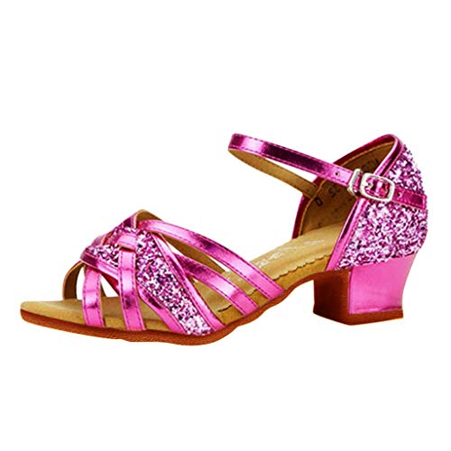 Ballerinas Mädchen Kleiderschuhe Tanzschuhe Wedge Sandale Stöckelschuhe Absatz Heel Peep Open Zehenkappe Sandalen Strand Sandals von Generisch