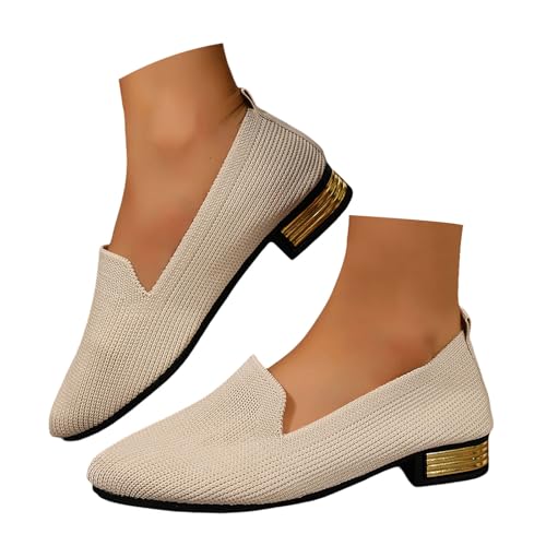 Ballettschuhe Damen Halbschuhe Mesh Atmungsaktive Schlüpfschuhe Flache Bootsschuhe Einzelschuhe Sommer Bequem Schlupfschuhe Trainingsschuhe Tanzschuhe Wanderschuhe von Generisch