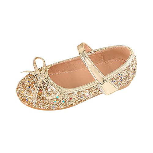 Ballettschuhe MäDchen Prinzessin Schuhe Glitzer Ballerinas Kinder Mary Jane Kristall Sandalen Mary Jane Halbschuhe Funkelnder Kleinkind Sommerschuhe Strandsandalen von Generisch