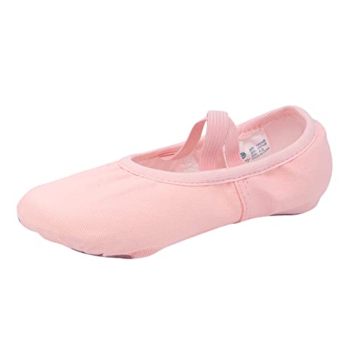 Ballettschuhe Mädchen Ballettschläppchen Weiche Stretch-Leinwand Ballett Schuhe Praxis Ballerinas Tanzschuhe Kinder Gr. 25-39 von Generisch