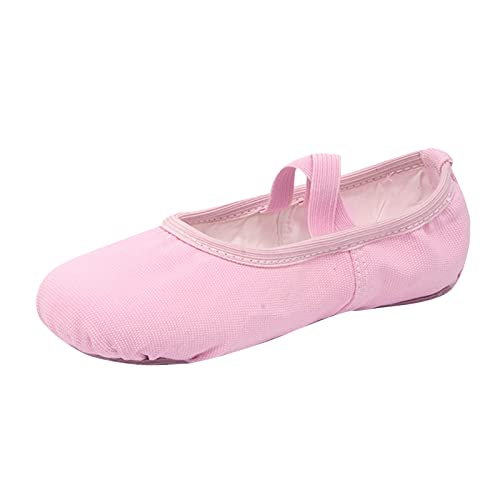 Ballettschuhe Mädchen Ballettschläppchen Weiche Stretch-Leinwand Ballett Schuhe Praxis Ballerinas Tanzschuhe Kinder Gr. 25-39 von Generisch