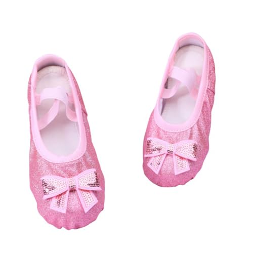 Ballettschuhe Mädchen Echt Leder Split Sole Für Balletttraining Aufführung Chinesischer Tanz Unterricht Pfoten Design Alter 2 bis 18 von Generisch