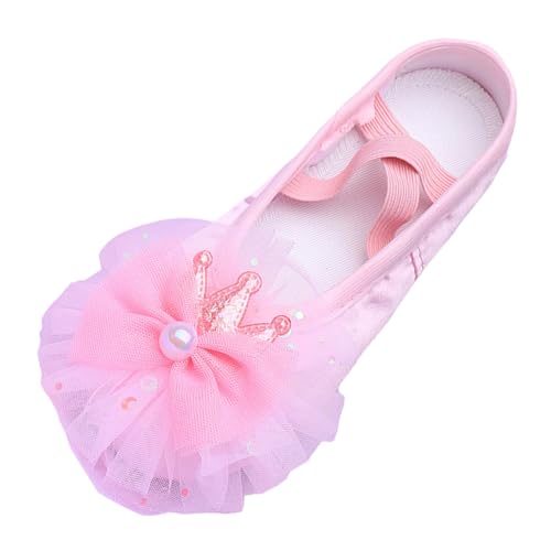 Ballettschuhe Mädchen Kristall Detailierte Spitze Schleife Akzent Lederboden Für Ballettaufführung Yoga Praxis Formelle Tanzbekleidung Ballettschuhe Mädchen Kristall Detailierte Spitze Schleife Akzent Lederboden Für Ballettaufführung Yoga Praxis Formelle Tanzbekleidung von Generisch