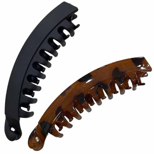 Bananen-Haarspangen für Damen, große Bananenklammer für dickes Haar, niedliche Haarspangen für Mädchen, Bananen-Clips für dünnes Haar, Bananen-Haarspange, große Klauen-Clips für dickes Haar, 2 Stück Bananen-Haarspangen für Damen, große Bananenklammer für dickes Haar, niedliche Haarspangen für Mädchen, Bananen-Clips für dünnes Haar, Bananen-Haarspange, große Klauen-Clips für dickes Haar, 2 Stück von Generisch