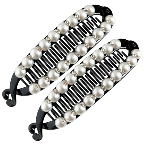 Bananen-Haarspangen für Frauen – Doppelklauen-Clips, Drahtreifen, 2 x starker Halt, rutschfestes Styling-Zubehör für dicke, dünne, lockige Stile Bananen-Haarspangen für Frauen – Doppelklauen-Clips, Drahtreifen, 2 x starker Halt, rutschfestes Styling-Zubehör für dicke, dünne, lockige Stile von Generisch