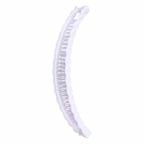 Bananenclip für Frauen - Fischschwanz -Pferdeschwanzhalter, Klauenzubehör für dicke, lockige, gerade Stile, Acryldesign 15 cm, schwarzer weißer Kaffee transparent, 5,91 Zoll. von Generisch