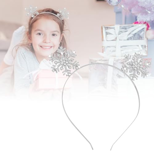 Bandana Haarbänder Damen Haar Zubehör Weihnachten Stirnband Frohe Weihnachten Schnee Stirnband Kristall Haarnadel Abschlussball (B, One Size) von Generisch