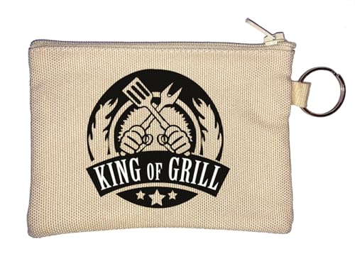 Barbeque King of the Grill Lustiger Schlüsselanhänger Münzbörse Beige von Generisch