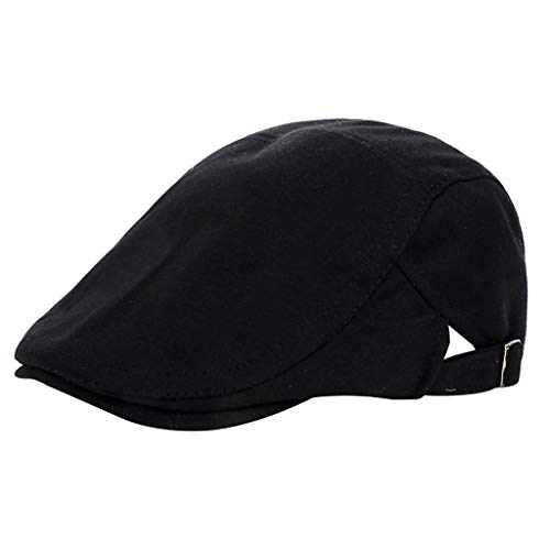Barett Cap Herren Schiebermütze chirmmütze Gatsby Schirmmütze Newsboy Flat Cap Baskenmütze Stil Gatsby Kostüm Accessoires Schirmmütze Herren Schiebermütze Schwarz Driving Cabbie Jagd Flatcap Cap von Generisch