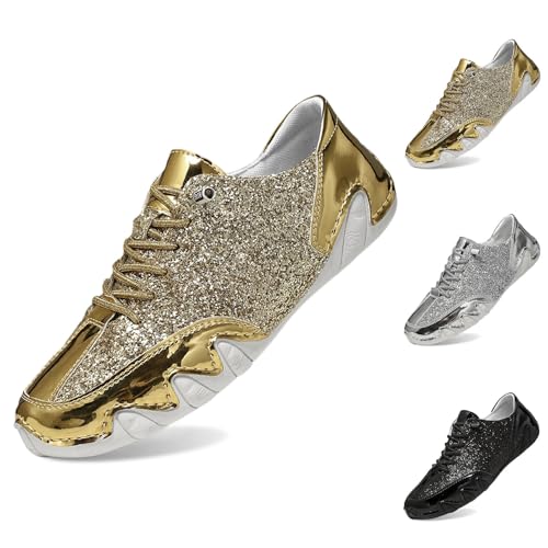 Barfuss-Schuhe Damen - Ergonomischer, Wasserdichter & Schmerzlindernder Barfußschuh, Bergxperten Schuhe Damen Herren Slip In Turnschuhe Frauen Bequeme Arbeitsschuhe (b-Gold, 45) von Generisch