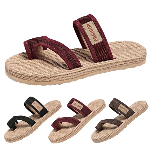 Barfußs Schuhe Damen Leinen Barfußschuhe - Hausschuhe Mesh Sandaletten Leichte Elegant Valgus Orthopädische Sandalen Bequeme Flach Sandalen Pantolette Freizeitschuhe Strandsandalen Big Toe Hallux Barfußs Schuhe Damen Leinen Barfußschuhe - Hausschuhe Mesh Sandaletten Leichte Elegant Valgus Orthopädische Sandalen Bequeme Flach Sandalen Pantolette Freizeitschuhe Strandsandalen Big Toe Hallux von Generisch