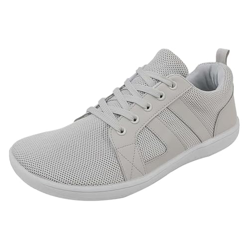 Barfußschuhe Damen Laufschuhe, Minimalistische Barfuss Schuhe Leichtgewicht Atmungsaktive Sneaker Joggingschuhe Schnürer Walkingschuhe Gym Fitness Running Shoes von Generisch