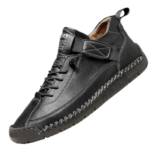 Barfußschuhe Herren Leder Wasserdichter Barfuss Schuhe Ergonomischer Wasserdichter & Schmerzlindernder Leder-Barfußschuh Flach rutschfest Barfußschuhe Anzugschuhe Herren von Generisch