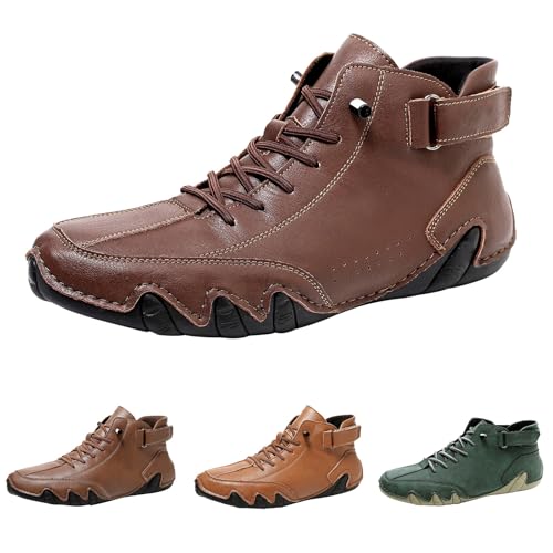 Barfußschuhe Herren Sneaker Wasserdicht, Orthopädische Schuhe Herren Extra Breit Turnschuhe Sportlich Wanderschuhe Alpaka Freizeitschuhe Aus Pu Leder Walkingschuhe Casual Outdoorschuhe Jogging Schuhe von Generisch