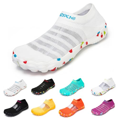 Barfußschuhe Herren Wasserschuhe Badeschuhe Leicht Atmungsaktiv Traillaufschuhe Fitnessschuhe Herren Aquaschuhe Strandschuhe Schnell Trocknend Schwimmschuhe Badeschuhe von Generisch