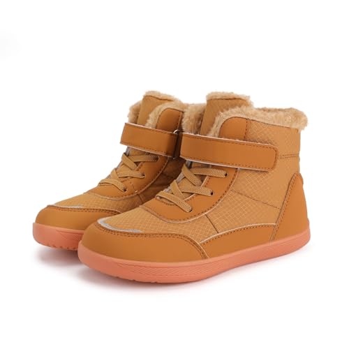 Barfussschuhe Kinder, Barfussschuhe Winter Kinder Warm Gefütterte Winterschuhe Wasserdicht Winterstiefel Mädchen Jungen Leicht Rutschfest Schneestiefel Outdoor Wanderschuhe von Generisch