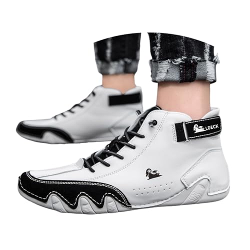 Barfußschuhe Leder Damen Herbst Herren Unsex Wasserdichter & Schmerzlindernder Leder-Barfußschuh, Freizeitschuhe Schwarz 40 von Generisch
