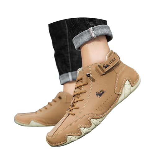 Barfußschuhe Schuhe Damen Barfußschuhe Herbst Herren Unsex Lederschuhe Casual Sneaker Bequeme Mode Loafers Leichte Freizeitschuhe Gelb 41 von Generisch