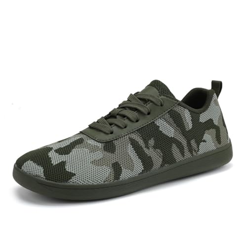Barfußschuhe für Herren, niedrig, zum Hineinschlüpfen, breite Breite, modische Sneakers, grün, 39 2/3 EU von Generisch