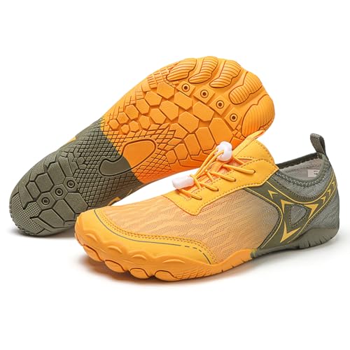 Barfußschuhe für Herren Minimalistische Fitnessschuhe Herren Outdoor Wanderschuhe Traillaufschuhe Weich und Bequem Strandschuhe Barefoot Shoes mit Breite Zehenbox Leichte Sport-Wasserschuhe von Generisch