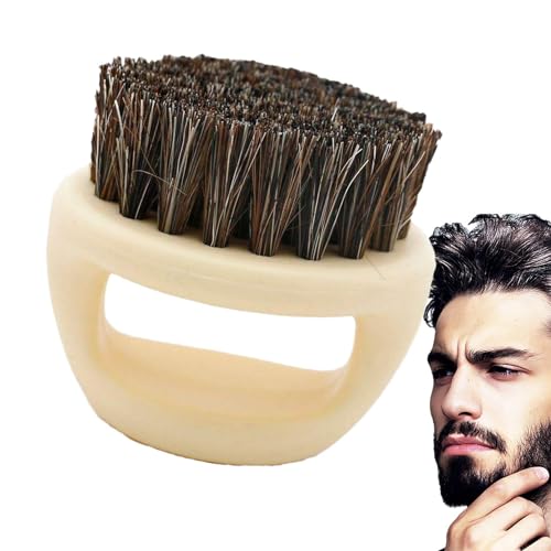Bart mit Wildschweinborsten - Vintage Bart mit Griff - Bartpinsel für Männer auf Reisen, zu Hause und im Friseurgeschäft, leicht auszuführen Balsam und Öl von Generisch