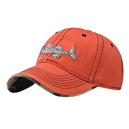 Base Caps Männer Mode Baseball Kappe Denim Schnalle Outdoor Sonnenschutz Sonnenschutz Hut Herren Snapback Cap (Red, One Size) von Generisch