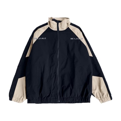 Baseball Jacke Damen - Damen Pailletten Jacke einzigartige Motorradjacken Herbst Frühling Jacket Elegant Gefüttert Übergang Elegant Patchwork Bedruckte Jacke Fashion Streetwear von Generisch