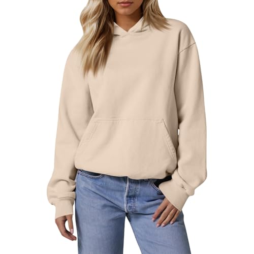 Basic Hoodie Damen Sweatjacke 2025 Kapuzenjacke Herbst Winter Lang Sweatshirt Kapuzenpullover Mit Kapuze Mantel Oversize Pullover Damen Herbst von Generisch