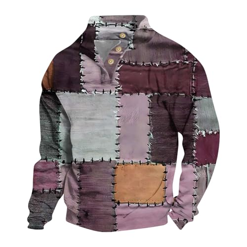 Basic Pullover Herren Sweatshirts Winter Langarmshirts Freizeit Sport Oberteile Shirt Warm Outdoorshirts Herren Cardigan Leichte Sportjacke Herren Ausgefallene Pullover Strickjacke Herren 100% Wolle von Generisch