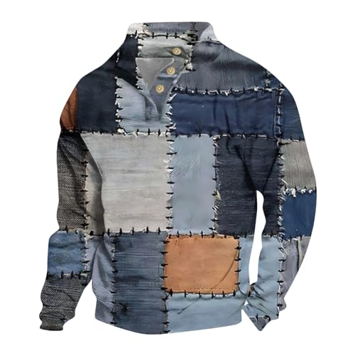 Basic Pullover Herren Sweatshirts Winter Langarmshirts Freizeit Sport Oberteile Shirt Warm Outdoorshirts Herren Cardigan Leichte Sportjacke Herren Fleece Herren Pullover Herren Pullunder V-Ausschnitt von Generisch